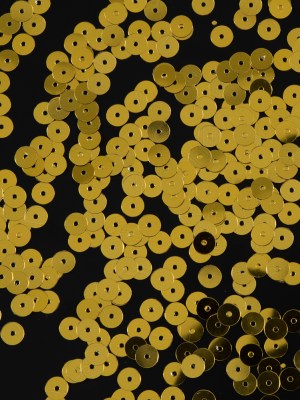 Bag of Gold Color Loose Sequins with Silver Back – 6mm Bag of Gold Color Loose Sequins with Silver Back – 6mm