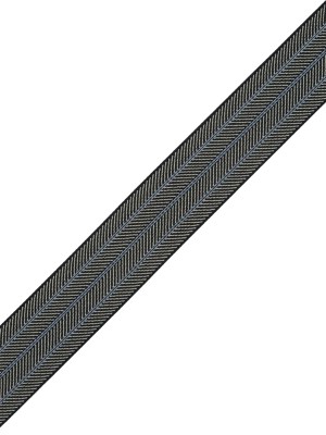 Italian Black, Beige and Blue Herringbone Elastic – 1.5″ Italian Black, Beige and Blue Herringbone Elastic – 1.5″