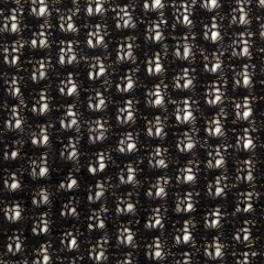 Black and Metallic Gold Blended Wool Crochet Lace Black and Metallic Gold Blended Wool Crochet Lace