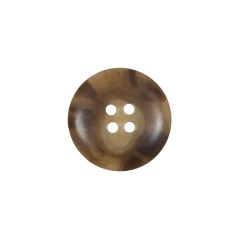 Brown Horn Flat 4-Hole Button – 28L/18mm Brown Horn Flat 4-Hole Button – 28L/18mm