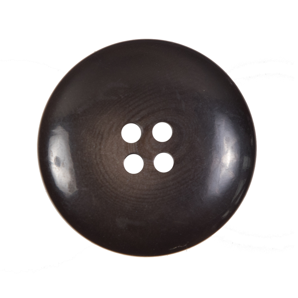 Matte Brown Plastic 4-Hole Button – 44L/28mm Matte Brown Plastic 4-Hole Button – 44L/28mm