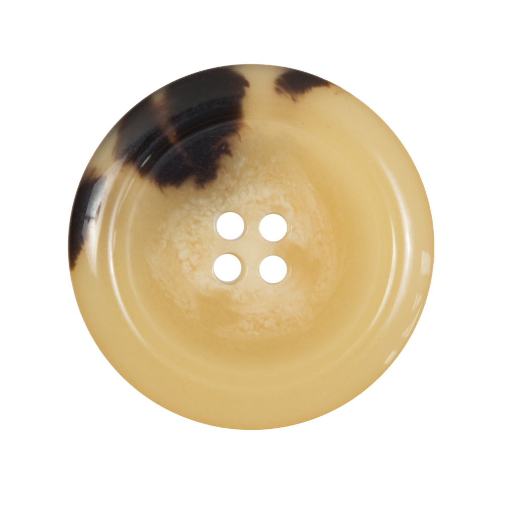 Tan and Brown Plastic 4-Hole Button – 45L/29mm Tan and Brown Plastic 4-Hole Button – 45L/29mm