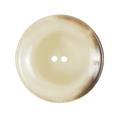 Italian Beige and Brown Horn 2-Hole Button – 44L/28mm Italian Beige and Brown Horn 2-Hole Button – 44L/28mm