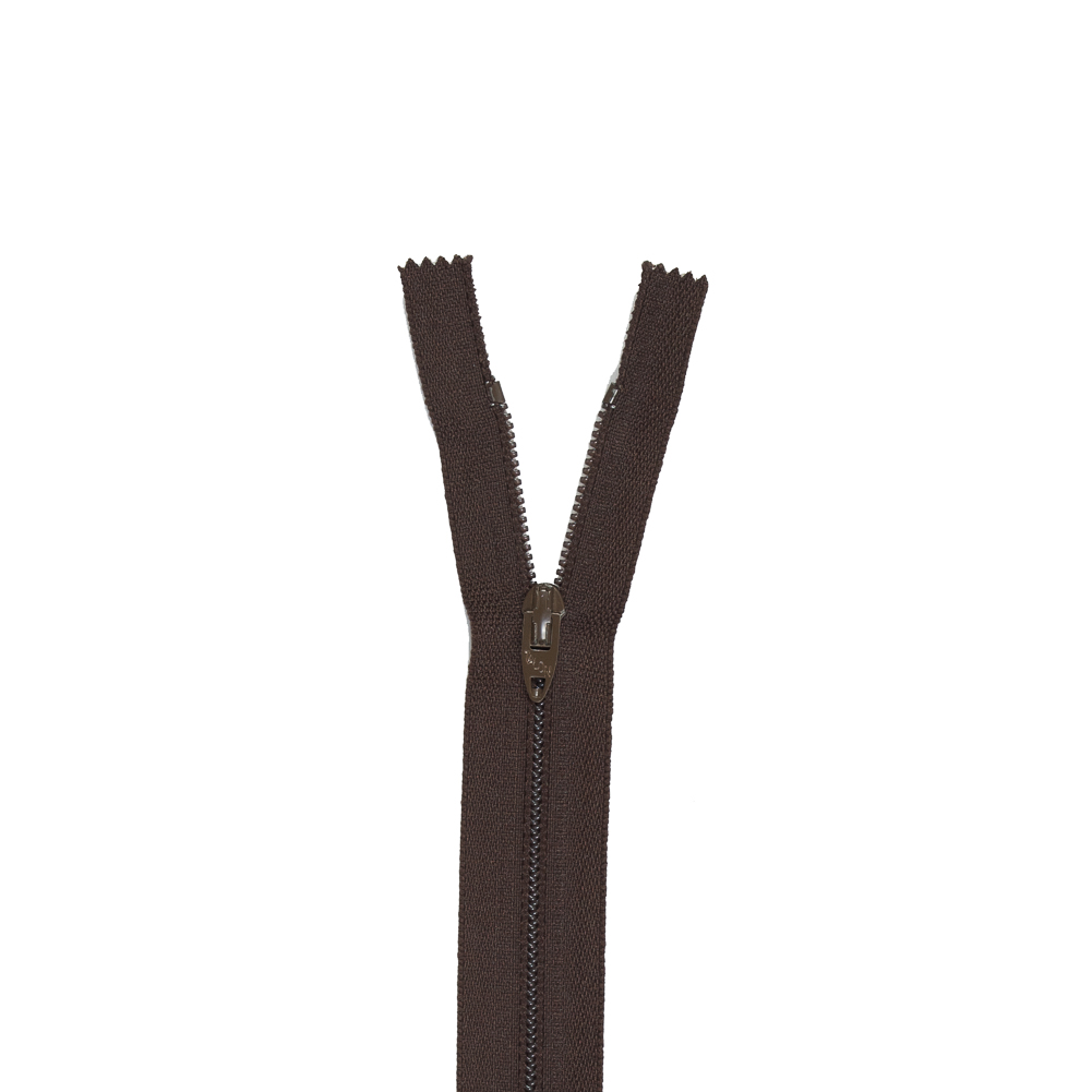 Brown Regular Zipper with Nylon Coil – 6″ Brown Regular Zipper with Nylon Coil – 6″