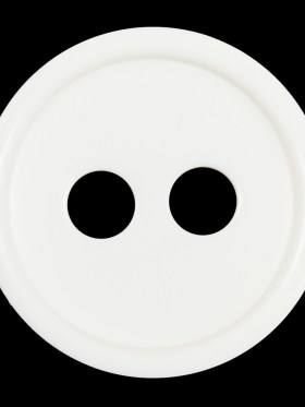 White Plastic 2-Hole Button – 55L/35mm White Plastic 2-Hole Button – 55L/35mm