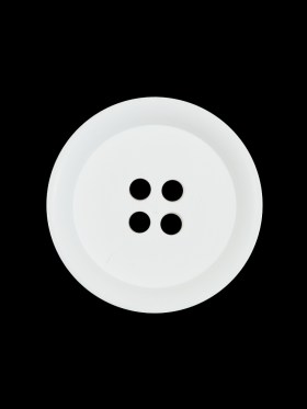 White Plastic 4-Hole Button – 34L/21.5mm White Plastic 4-Hole Button – 34L/21.5mm