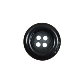 Black Plastic 4-Hole Button – 28L/18mm Black Plastic 4-Hole Button – 28L/18mm