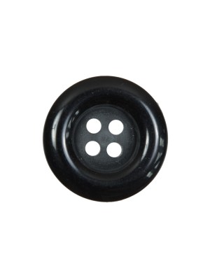Black Plastic 4-Hole Button – 28L/18mm Black Plastic 4-Hole Button – 28L/18mm