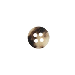 Brown and Beige Horn 4-Hole Button – 18L/11.5mm Brown and Beige Horn 4-Hole Button – 18L/11.5mm