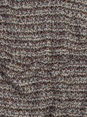 Italian Orange, Green and White Striped Wool Knit Italian Orange, Green and White Striped Wool Knit