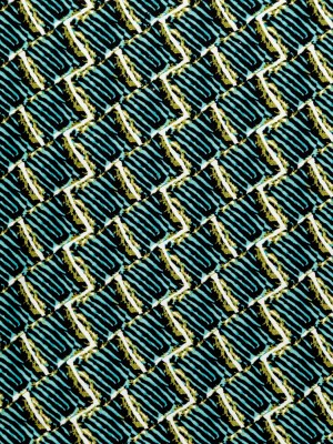 Blue Tiger Striped Diamond Printed Stretch Cotton Twill Blue Tiger Striped Diamond Printed Stretch Cotton Twill