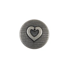 Silver Metal Heart Shank Back Button – 28L/18mm Silver Metal Heart Shank Back Button – 28L/18mm