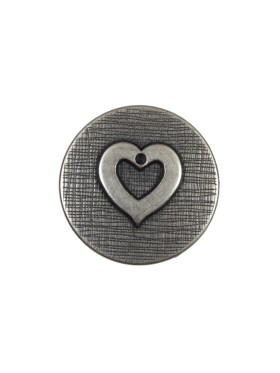 Silver Metal Heart Shank Back Button – 28L/18mm Silver Metal Heart Shank Back Button – 28L/18mm