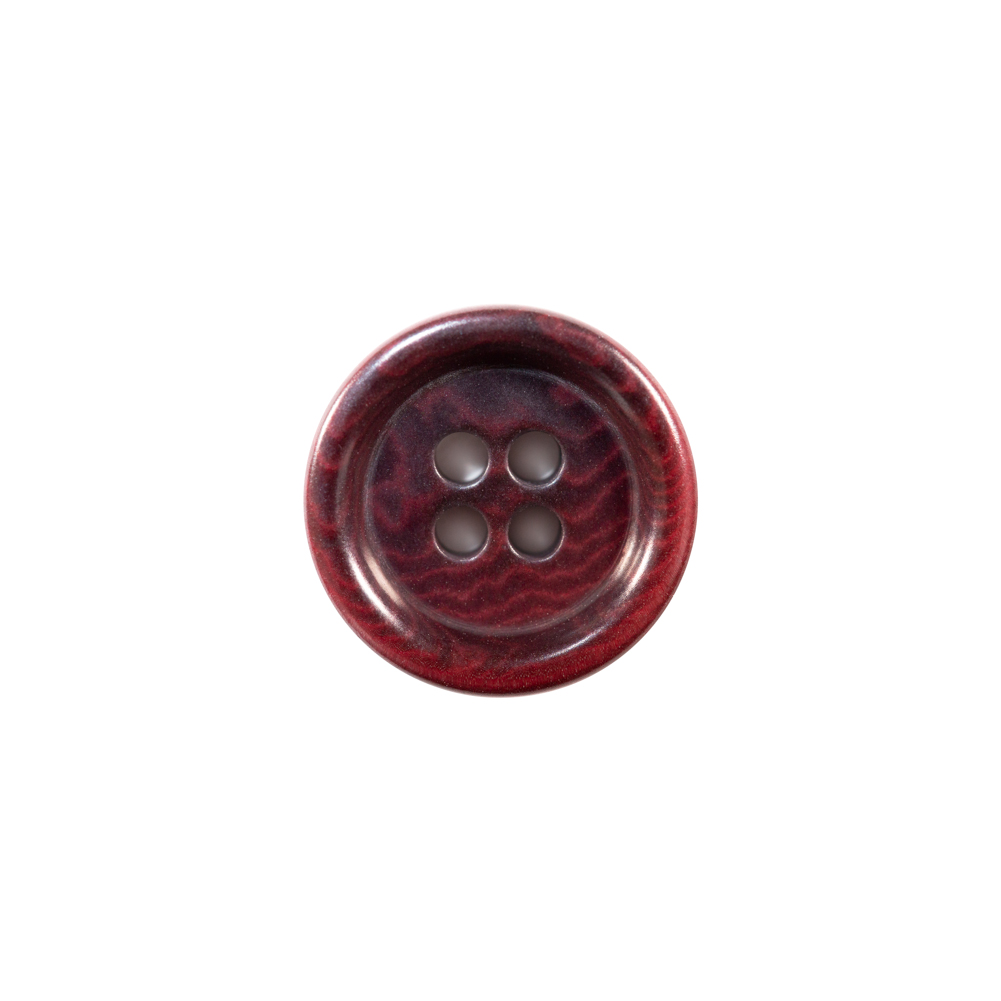 Dark Maroon Plastic 4-Hole Button – 24L/15mm Dark Maroon Plastic 4-Hole Button – 24L/15mm