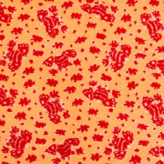 Italian Orange and Red Chunky Wool Knit Italian Orange and Red Chunky Wool Knit