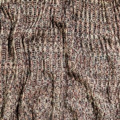 Italian Red, Blue and Taupe Chunky Wool Knit Italian Red, Blue and Taupe Chunky Wool Knit