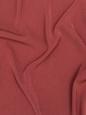 Italian Muted Burgundy Stretch Polyester Twill Italian Muted Burgundy Stretch Polyester Twill