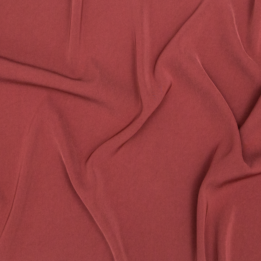 Italian Muted Burgundy Stretch Polyester Twill Italian Muted Burgundy Stretch Polyester Twill
