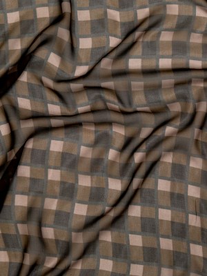 Green Squares Printed Silk Chiffon Green Squares Printed Silk Chiffon