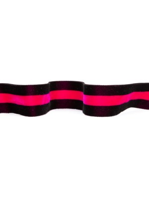 Italian Black and Dark Pink Striped Velvet Ribbon – 1.5″ Italian Black and Dark Pink Striped Velvet Ribbon – 1.5″