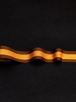 Italian Metallic Copper and Brown Striped Grosgrain Ribbon – 1″ Italian Metallic Copper and Brown Striped Grosgrain Ribbon – 1″