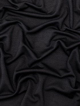 Black Rayon and Wool Double Knit Black Rayon and Wool Double Knit