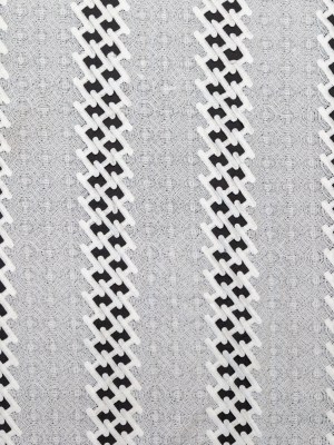 Polyester Lace with Finished Edges – White Lattice Stripes Polyester Lace with Finished Edges – White Lattice Stripes