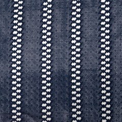 Polyester Lace with Finished Edges – Navy Lattice Stripes Polyester Lace with Finished Edges – Navy Lattice Stripes