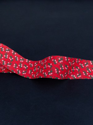 Red, Green and White Floral Christmas Ribbon – 1.875″ Red, Green and White Floral Christmas Ribbon – 1.875″