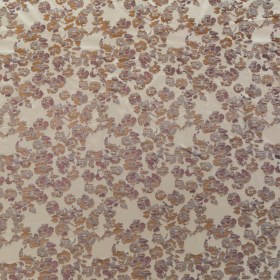 Beige and Metallic Bronze Floral Polyester Jacquard Beige and Metallic Bronze Floral Polyester Jacquard