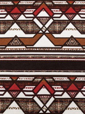 Brown and White Geometric Cotton Woven Brown and White Geometric Cotton Woven