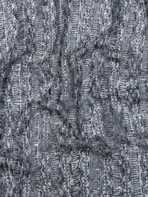 Black, White and Metallic Silver Fringe Lace Black, White and Metallic Silver Fringe Lace