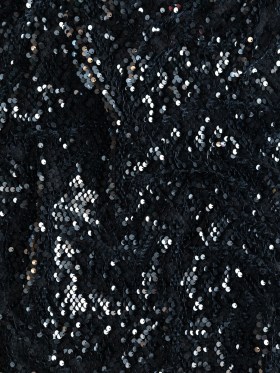 Black Stretch Sequined Velour Black Stretch Sequined Velour