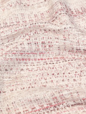 Ivory and Mauve Cotton Tweed Ivory and Mauve Cotton Tweed