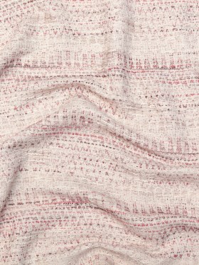 Ivory and Mauve Cotton Tweed Ivory and Mauve Cotton Tweed