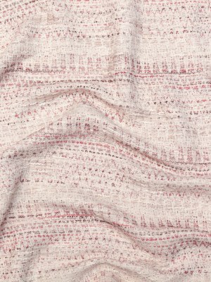 Ivory and Mauve Cotton Tweed Ivory and Mauve Cotton Tweed