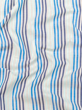 Cotton Voile – Navy, Cobalt and Baby Blue Stripes Cotton Voile – Navy, Cobalt and Baby Blue Stripes