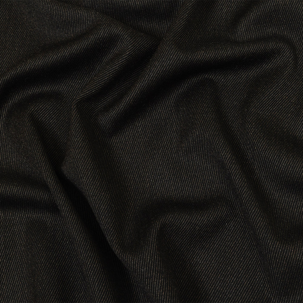 Italian Navy and Brown Heathered Stretch Wool Twill Suiting Italian Navy and Brown Heathered Stretch Wool Twill Suiting