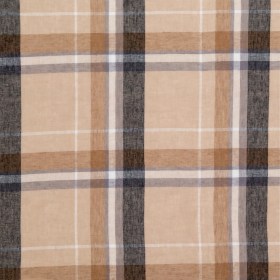 Beige Plaid Cotton Gauze Beige Plaid Cotton Gauze