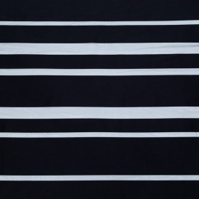 Italian Black Cotton Awning Striped Polyester Organza Italian Black Cotton Awning Striped Polyester Organza