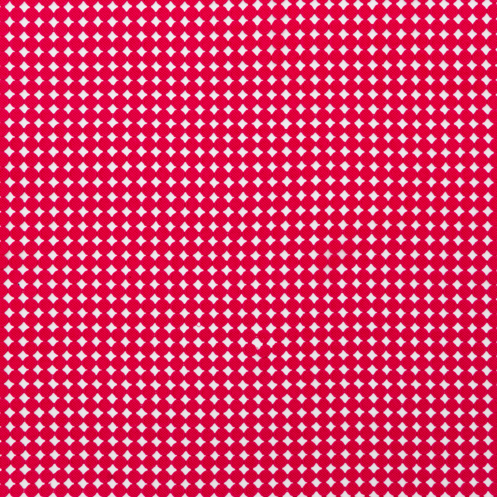 Cotton Guipure Lace – Hot Pink Geometric Cotton Guipure Lace – Hot Pink Geometric