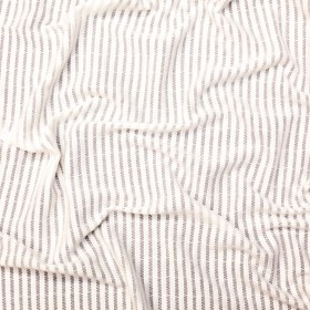 White Cotton Striped and Embroidered Crinkled Chiffon White Cotton Striped and Embroidered Crinkled Chiffon