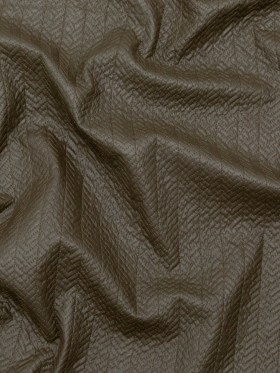 Muted Brown Chevron Quilted Coating with Filler Muted Brown Chevron Quilted Coating with Filler