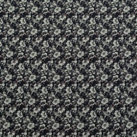 Italian Black, Beige and Brown Floral Stretch Jacquard Italian Black, Beige and Brown Floral Stretch Jacquard
