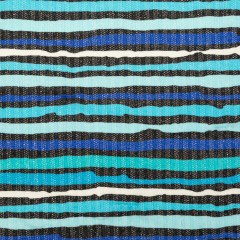 Blue, Black and White Wavy Striped Sweater Knit Blue, Black and White Wavy Striped Sweater Knit