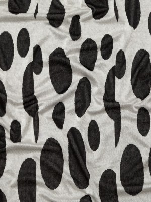 Silver and Black Spotted Stretch Knit Silver and Black Spotted Stretch Knit