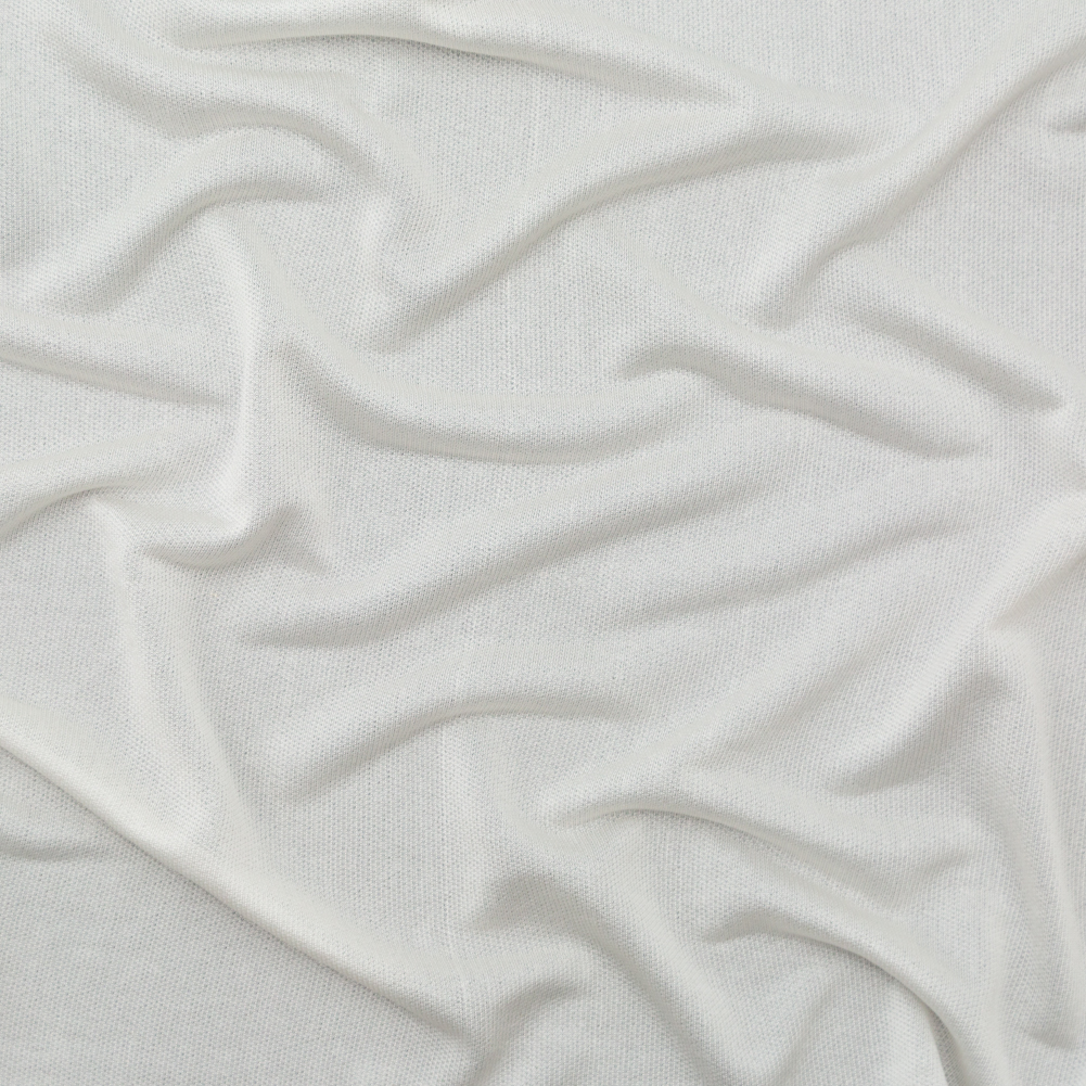 Italian Metallic White Lightweight Sweater Knit Italian Metallic White Lightweight Sweater Knit