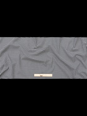 Italian Black and White Geometric Stretch Cotton Jacquard Italian Black and White Geometric Stretch Cotton Jacquard