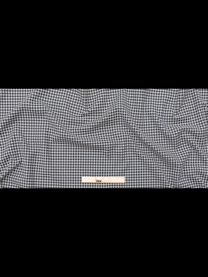 Italian Black and White Geometric Stretch Cotton Jacquard Italian Black and White Geometric Stretch Cotton Jacquard