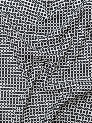 Italian Black and White Geometric Stretch Cotton Jacquard Italian Black and White Geometric Stretch Cotton Jacquard